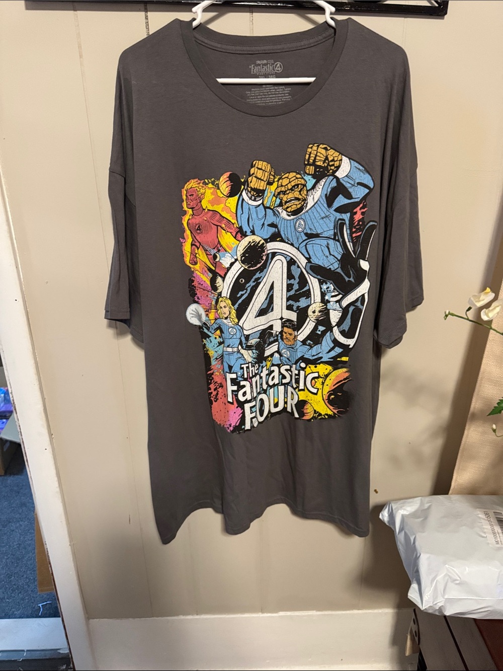 Marvel Men’s Dark Gray Fantastic Four Graphic Tee